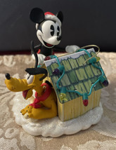 Hallmark Keepsake Ornament Disney Mickey &amp; Pluto Home Bright Home 2003 - £8.84 GBP