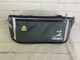 Omaska Running Belt Fanny Pack Waist Pouch Outdoor Camping Hiking Zip Bag Gray - £23.35 GBP