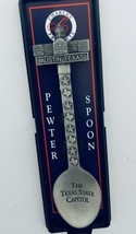 The Texas State Capitol Collectible Souvenir Spoon Pewter Silver Tone Stars - £13.14 GBP