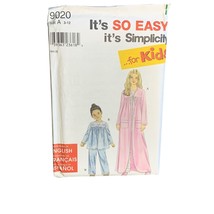 Simplicity Girls Sleepwear Sewing Pattern Sz 3-12 9020 - Uncut - $12.86