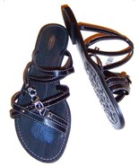 Toscana &quot;Myla&quot; Black Chain Sandals Sizes 5-9 - £24.08 GBP
