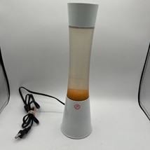 Motion Lava Like Lamp Orange In Cloudy Liquid  White Base 1608F Cylinder Shape - £11.35 GBP