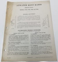 Atwater Kent Radio Service Data 465Q 655Q 768Q 978Q Schematics Diagrams ... - £15.11 GBP