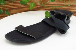 Reef Sz 9 M Black Ankle Strap Fabric Women Sandals - £13.16 GBP