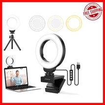 4&#39;&#39; Webcam Ring Light for Laptop - 3 Modes &amp; 10 Brightness Levels for Zo... - $28.12