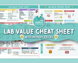 lab value cheat sheet and memory tricks | nursing guides | digital downl... - $82.31 MXN