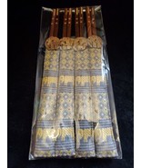 VINTAGE CHOPSTICK LOT ( X4) DECORATIVE WOOD With Oriental Holders New In... - £7.76 GBP