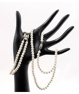 Faux Pearl Choker Necklace and 2-Strand Bracelet Set Classic Elegance - $8.68