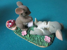 Charming Tails By Fitz &amp; Floyd Figurine &quot;Tickle Pink&quot; Inspirational - £27.13 GBP