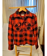 Vintage Cockatoo Lumber Jacket Buffalo Plaid Checkered Wool Shirt Red Yo... - $43.79