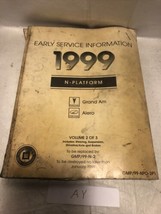 1999 GM Chevrolet N-Platform Pontiac Grand Am Alero OEM Early Service Manuals V2 - $7.62