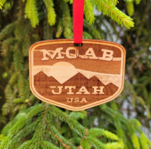 Moab Utah Ornament Christmas Wood Laser Cut 3.5&quot; UT Arches National Park UT - £15.02 GBP