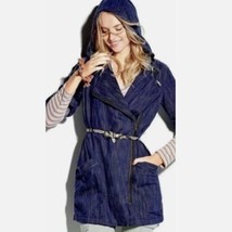 Cabi Adventure Anorak Hooded Zip Jacket Blue Indigo Size Medium Style #5100 - £34.99 GBP