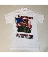 Vintage Ollie North All American Hero for President White T-shirt Medium... - $29.69