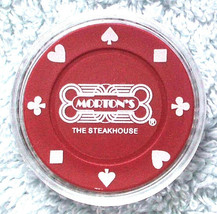 Morton&#39;s Steakhouse Poker Chip Golf Ball Marker - Red - £6.25 GBP