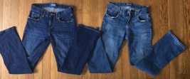 * Old Navy Medium or Dark Wash Boot Cut Blue Jeans denim bottoms sz 10 girl - $9.00