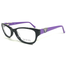 GUESS Kinder Brille Rahmen GU 9124 BLK Schwarz Lila Cat Eye 48-15-130 - $29.69