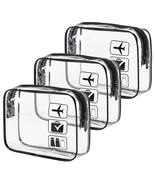 TSA Approved Toiletry Bag, 3 Pcs Clear Toiletries Bags Quart Size Travel... - $215.83 MXN
