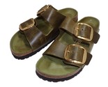 Birkenstock Arizona Big Buckle Sandals Olive Oiled Leather size 41 10 Wo... - £95.21 GBP
