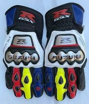 SUZUKI GSX Motorbike Biker Racing Ducati Leather Gloves In All Sizes Men&#39;s - £54.81 GBP+