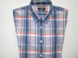 Nordstrom Men’S Shop Trim Fit Pin-Points Plaids Casual Shirt Xxl UPC84 - £27.79 GBP
