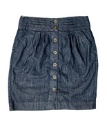 Pilcro and the Letterpress Blue Dark Wash Mini Button Front Jean Denim S... - $37.20 CAD