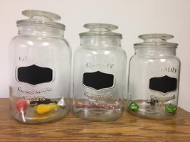American Atelier Canister 3-Piece Glass Jars, 33oz, 44oz &amp; 60oz Chic Retro - $52.63 CAD
