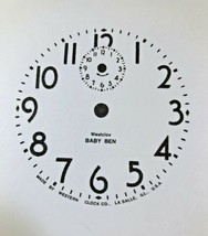 Westclox Baby Ben Alarm Clock Paper Replacement Dial (Lot 211) - £8.04 GBP