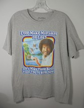 Bob Ross T-Shirt Mens Large L Let&#39;s Make Them Birds Yeah They Birds Now ... - £7.71 GBP