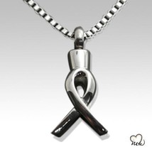 Ribbon Pendant- Cremation jewelry for Human Ashes - £27.56 GBP