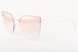 Tom Ford INGRID-02 652 33Z Gold / Pink Gradient Mirrored Sunglasses TF652 33Z - £151.11 GBP