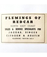 1954 Flemings Of Redcar Jaguar Dealer Advertisement Import Automobilia E... - $28.07 CAD