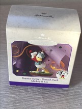 Hallmark Practice Swing Donald Duck Mickey &amp; Co. Resin 1998 Christmas Tree Ornam - £6.76 GBP
