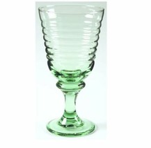 Libbey Glass Company Sirrus Green Spanish Greeen Water Goblet 7 3/8&quot; Usa Made - £10.27 GBP