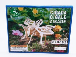 IQ Assembling Products Series Cicada Wooden 3D Model Puzzle Toy New - £8.57 GBP