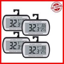 Multi-Functional Waterproof Refrigerator Thermometers - 4-Pack with LCD ... - $873.79 MXN