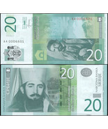 Serbia 20 Dinara. 2013 UNC. Banknote Cat# P.55b - £0.76 GBP