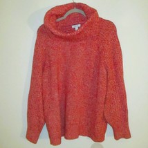 Women&#39;s Red  Turtleneck Sweater Size XL Balloon Sleeves Soft Nine West - $8.88