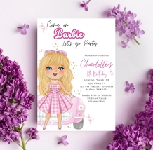 Barbie Birthday Party Invitation Download Printable Self-Editable Template - $5.95