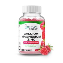 DOCTORS FINEST Calcium Magnesium Zinc Gummies, GMO-Free Gluten Free, Gre... - $24.49