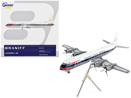 Lockheed L-188 Electra Commercial Aircraft &quot;Braniff International Airways&quot; White - £91.40 GBP