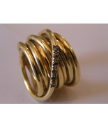Coil Ring with 6 Inlayed Garnets - $388.47 CAD
