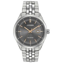 Citizen Eco-drive Men&#39;s Bm7251-53h Sapphire Collection E111 Grey Dial 41... - £205.65 GBP