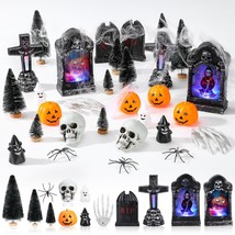 28 Pcs Halloween Miniature Micro Landscape Halloween Village Accessories Ornamen - £34.79 GBP