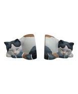 Vintage Mary Lake Thompson For Silvestri Pottery Calico Cat Bookends 5&quot; ... - $41.16 CAD