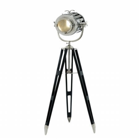 NauticalMart Hollywood Studio 6 Ft. Directors Spotlight Black Tripod Floor Lamp