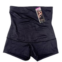 Maidenform Shaper Boy Short Black Hi Waist Power Mesh Firm Control Flexees P2107 - £26.22 GBP