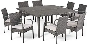 Christopher Knight Home Chadney Outdoor Wicker Square Dining Set with Wa... - $2,055.99