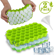 2X Ice Cube Maker Molds 74 Grids Mini Small Trays Silicone Bar Whiskey Cocktails - £13.75 GBP