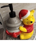 NWT 9&quot; Winnie The Pooh Honey Jar Santa Holiday Christmas Soap Lotion Dis... - £43.93 GBP